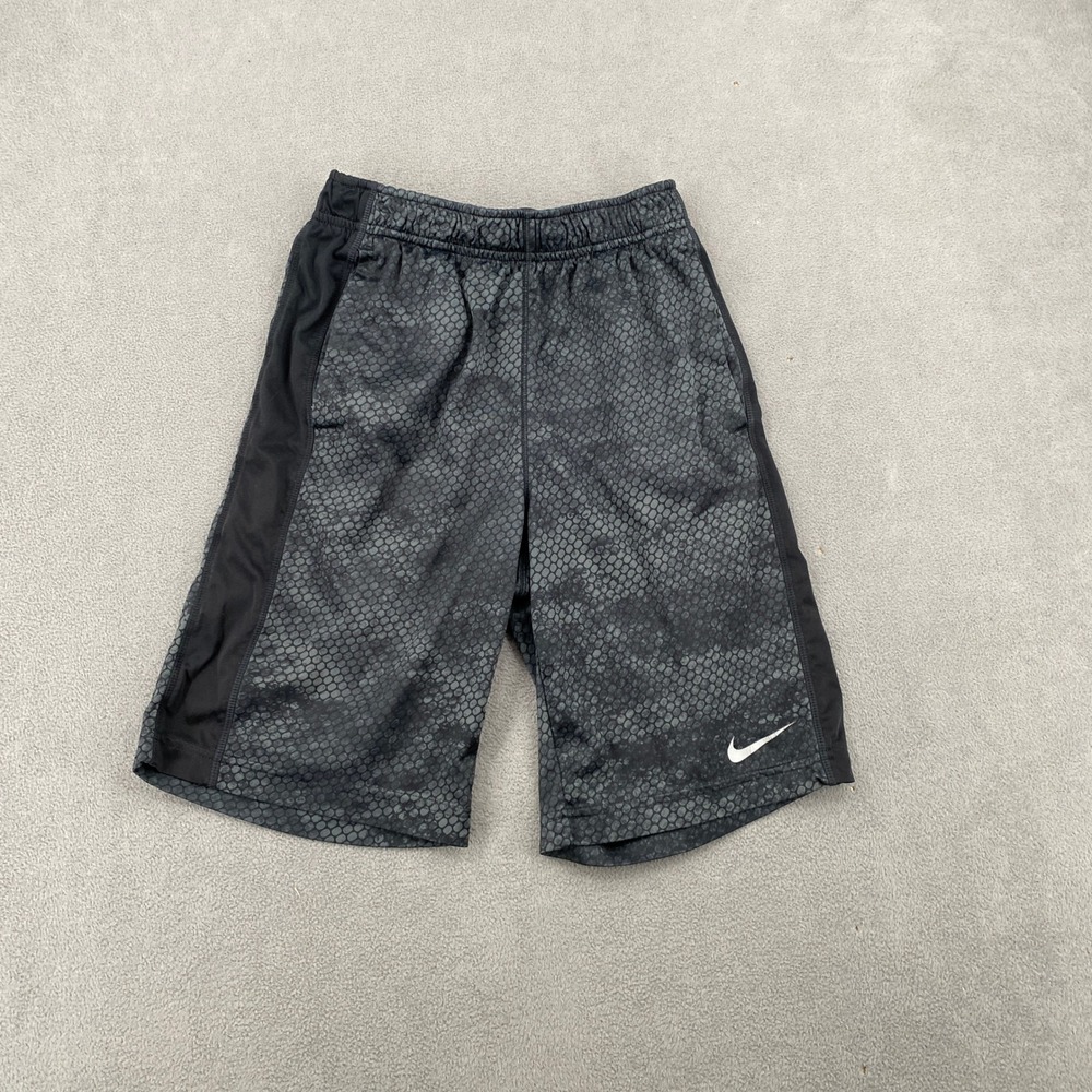 Nike Boys Dri-FIT Grey Snakeskin Scale Print Athletic Shorts Size Medium M